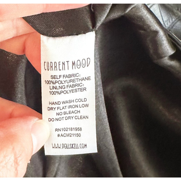 Current Mood Dolls Kill Faux Leather Crocodile Trench Coat XXS Neo Matrix Style - Picture 5 of 9